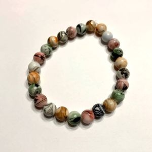 Multi colored acrylic beaded bracelet